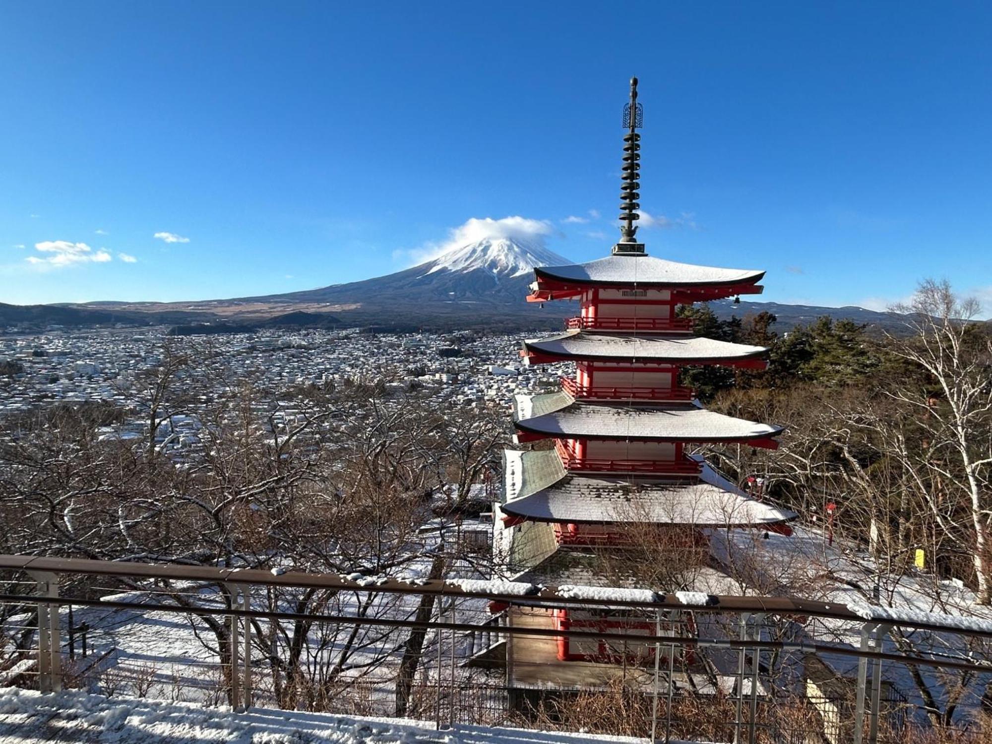 Guest House Fuji No Yado Akebono Building A - Vacation Stay 74316V Fujiyoshida Bagian luar foto